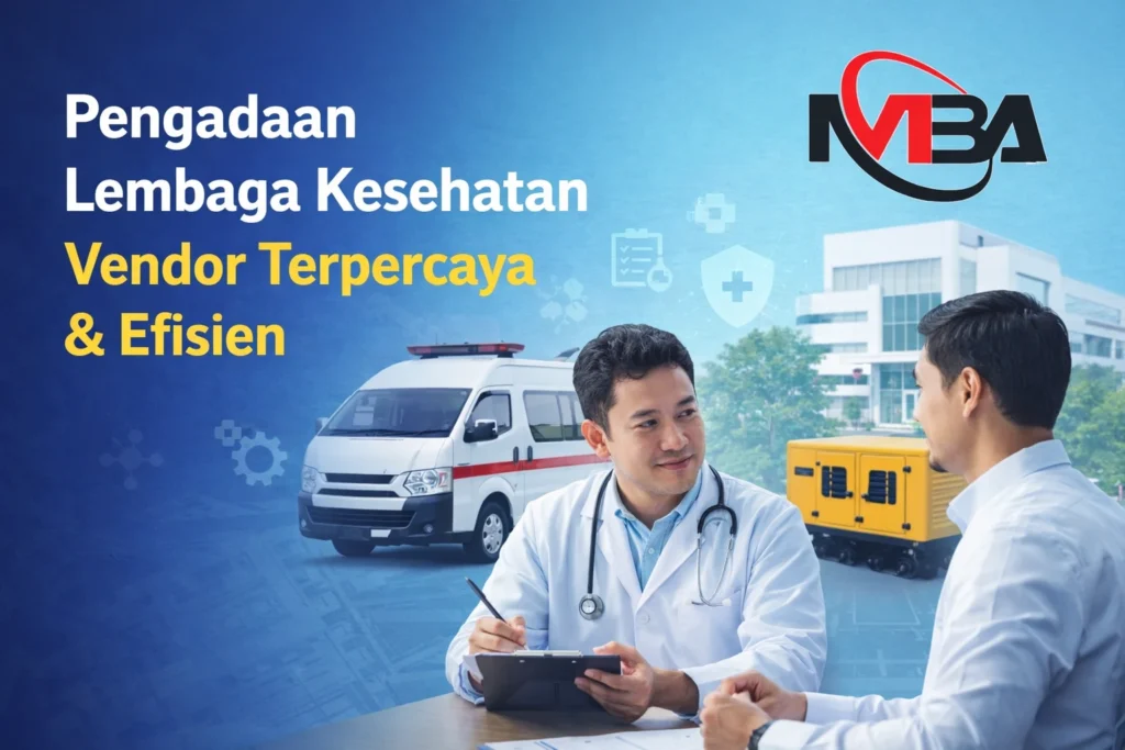 Ilustrasi pengadaan lembaga kesehatan dengan vendor terpercaya Mulia Berkahtama Abadi untuk ambulans, genset, dan kebutuhan fasilitas kesehatan pemerintah