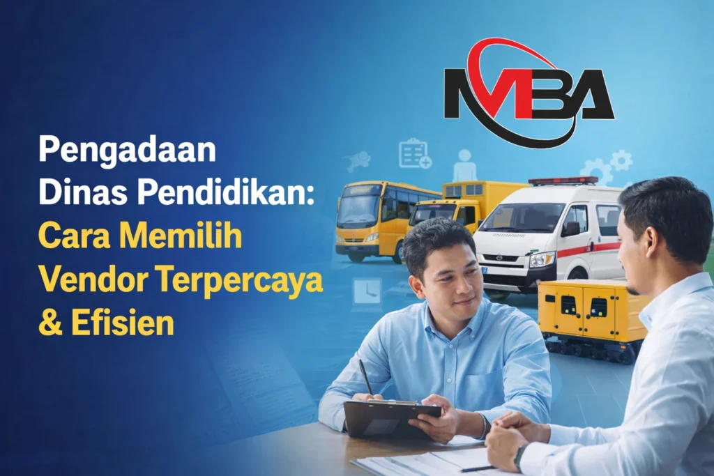 Ilustrasi pengadaan dinas pendidikan dengan vendor terpercaya Mulia Berkahtama Abadi untuk kendaraan dinas dan genset pemerintah