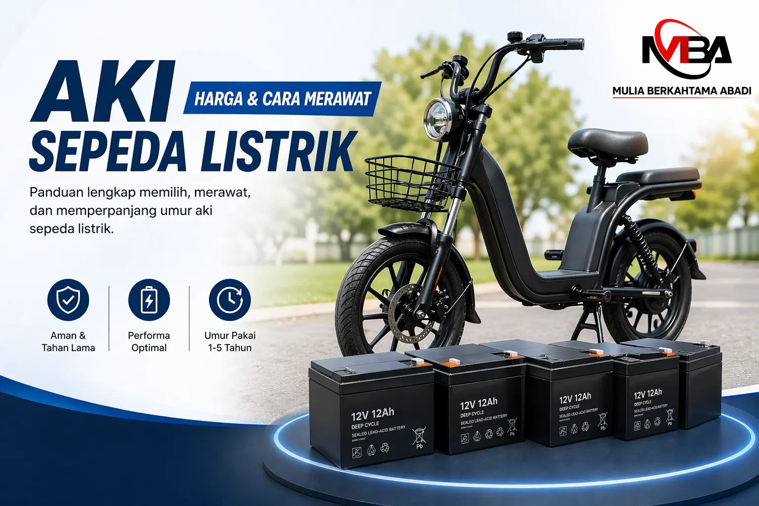Aki sepeda listrik sebagai sumber energi utama untuk mendukung performa kendaraan listrik