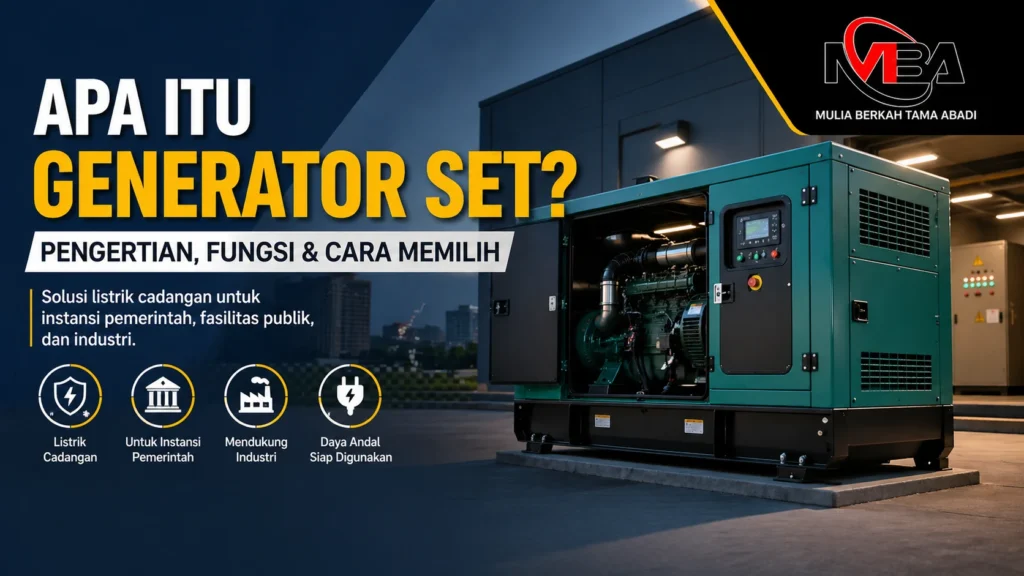 Apa itu generator set sebagai sumber listrik cadangan untuk instansi pemerintah dan industri
