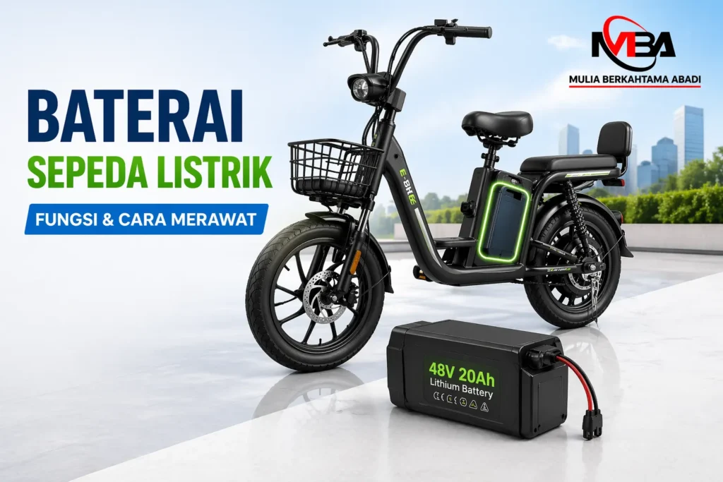 Baterai sepeda listrik sebagai sumber energi utama untuk mendukung performa kendaraan listrik