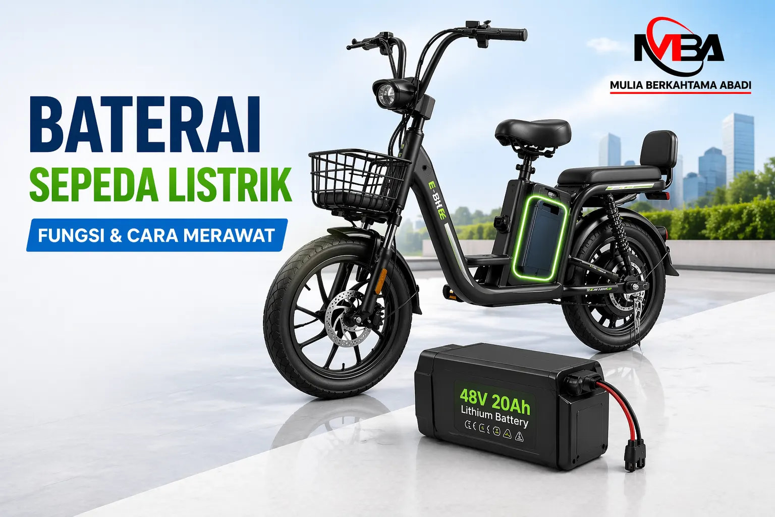Baterai sepeda listrik sebagai sumber energi utama untuk mendukung performa kendaraan listrik