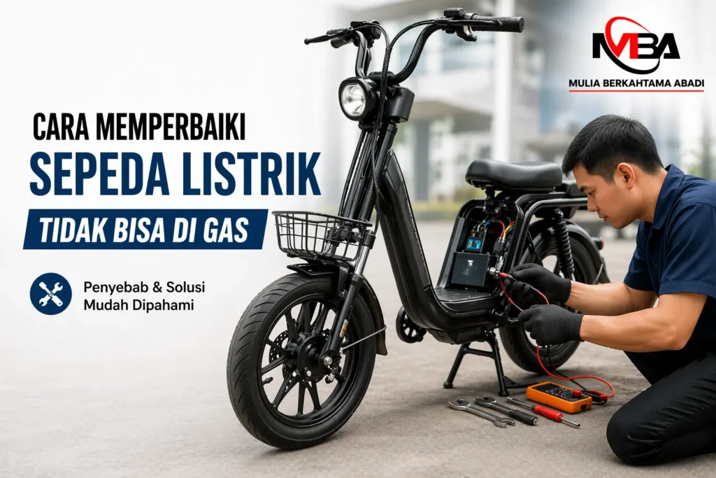 Cara memperbaiki sepeda listrik tidak bisa di gas dengan pengecekan komponen dan sistem kelistrikan