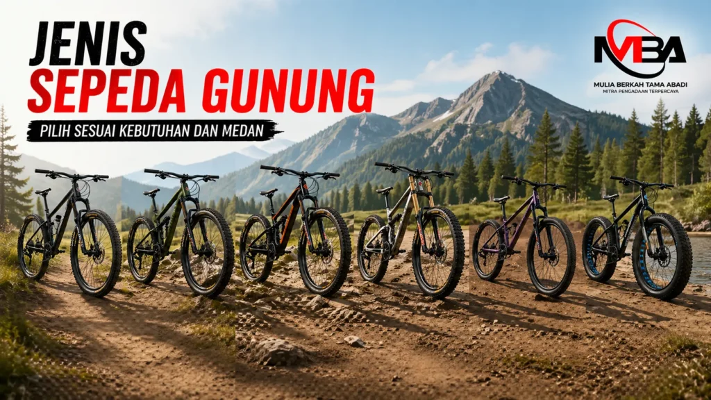 Berbagai jenis sepeda gunung digunakan di medan outdoor sesuai kebutuhan dan karakteristiknya