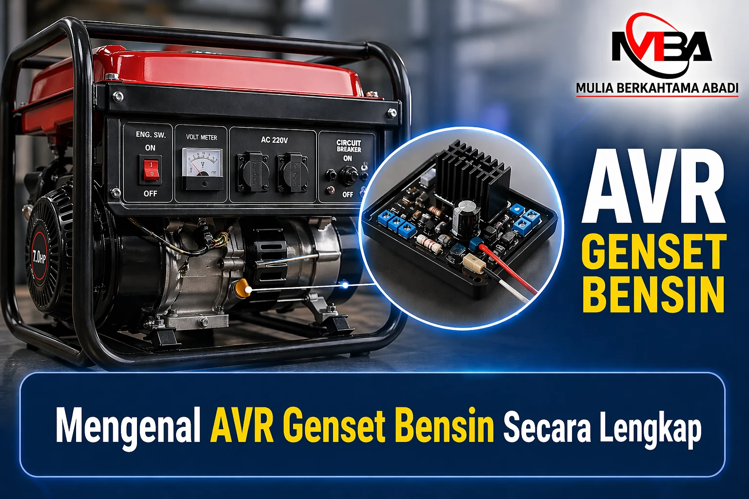 AVR genset bensin sebagai komponen pengatur tegangan listrik agar tetap stabil