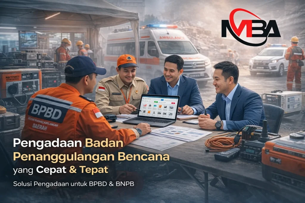 Ilustrasi pengadaan badan penanggulangan bencana untuk logistik dan peralatan darurat