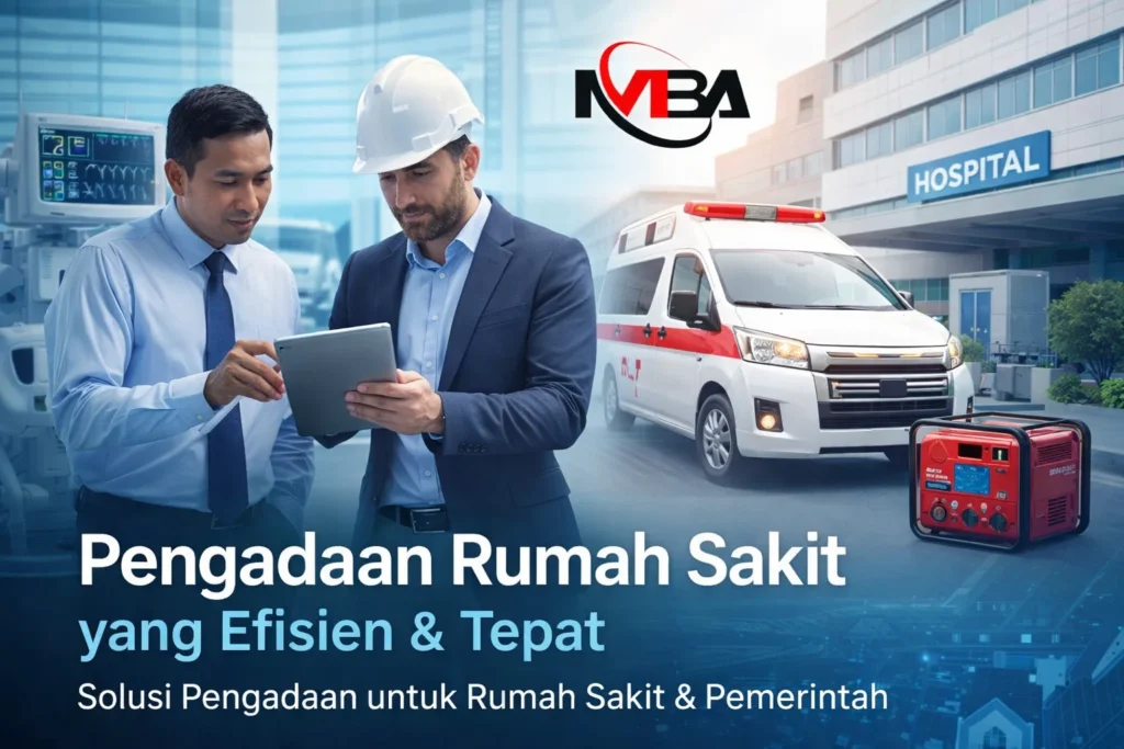 Proses pengadaan rumah sakit oleh vendor profesional dengan ambulans, genset, dan alat kesehatan modern