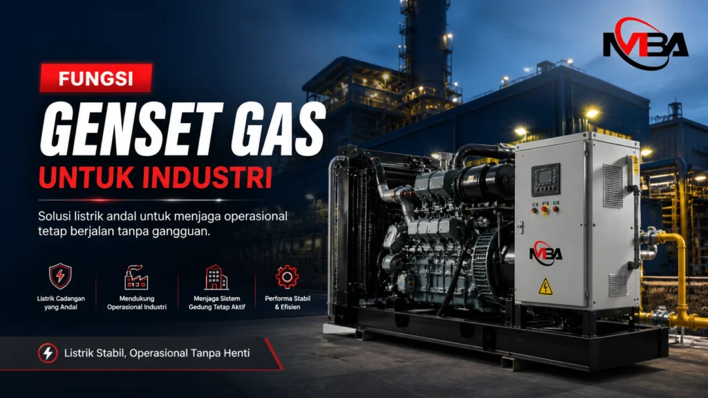 Fungsi genset gas untuk operasional industri dan listrik cadangan