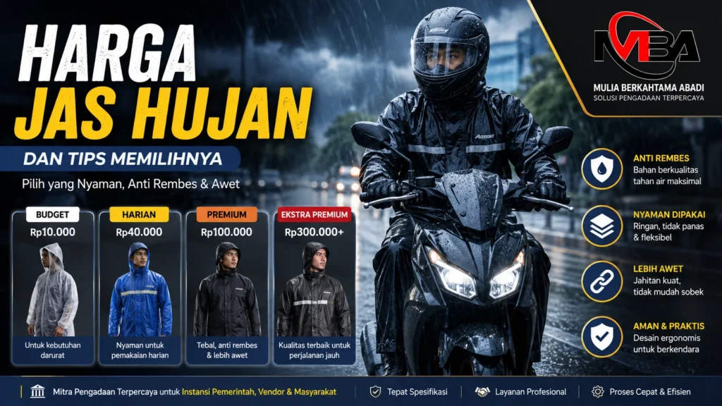 Harga jas hujan anti rembes untuk berkendara