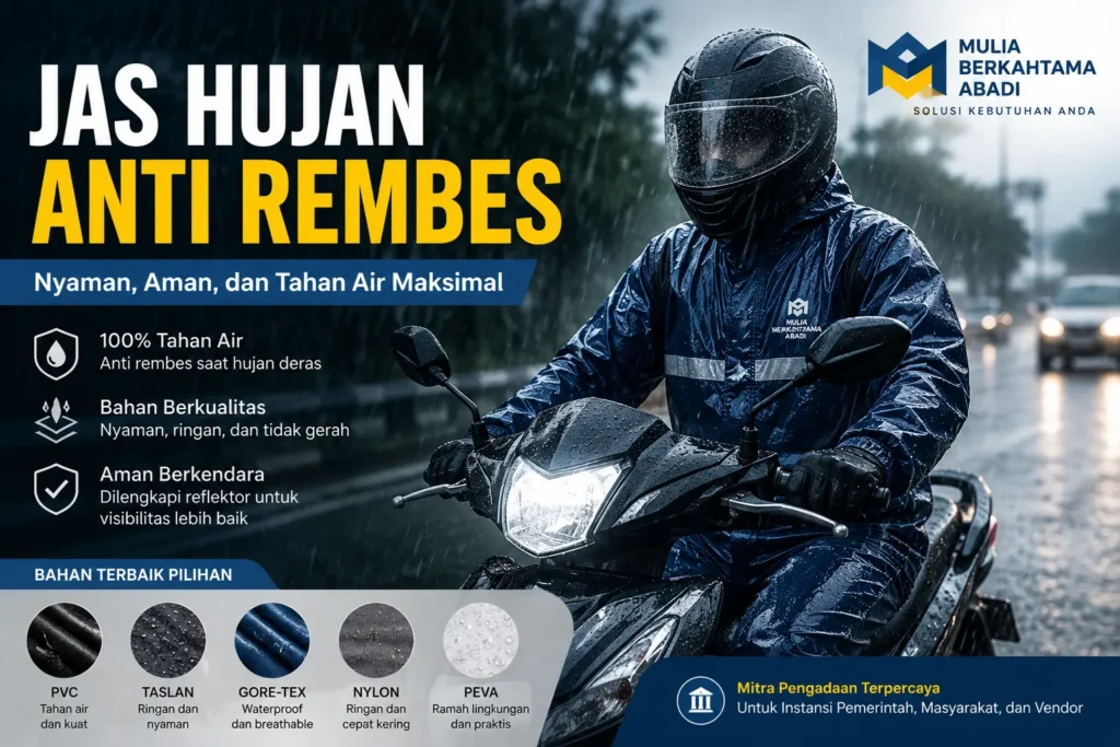 Jas hujan anti rembes untuk berkendara saat hujan