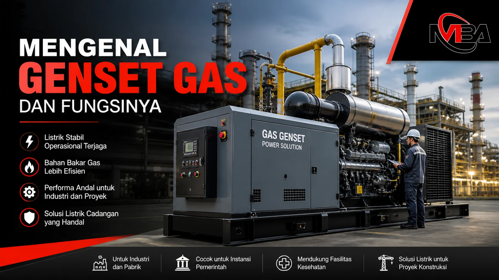 Mengenal genset gas untuk kebutuhan industri dan proyek