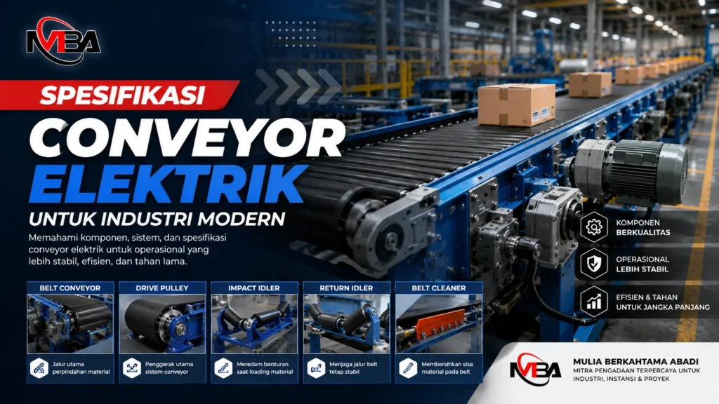 Spesifikasi conveyor elektrik untuk sistem operasional industri modern