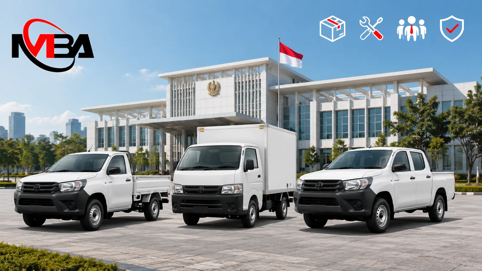 Tiga jenis mobil pick up untuk pengadaan kendaraan pemerintah, terdiri dari pick up standar, pick up box, dan pick up double cabin.