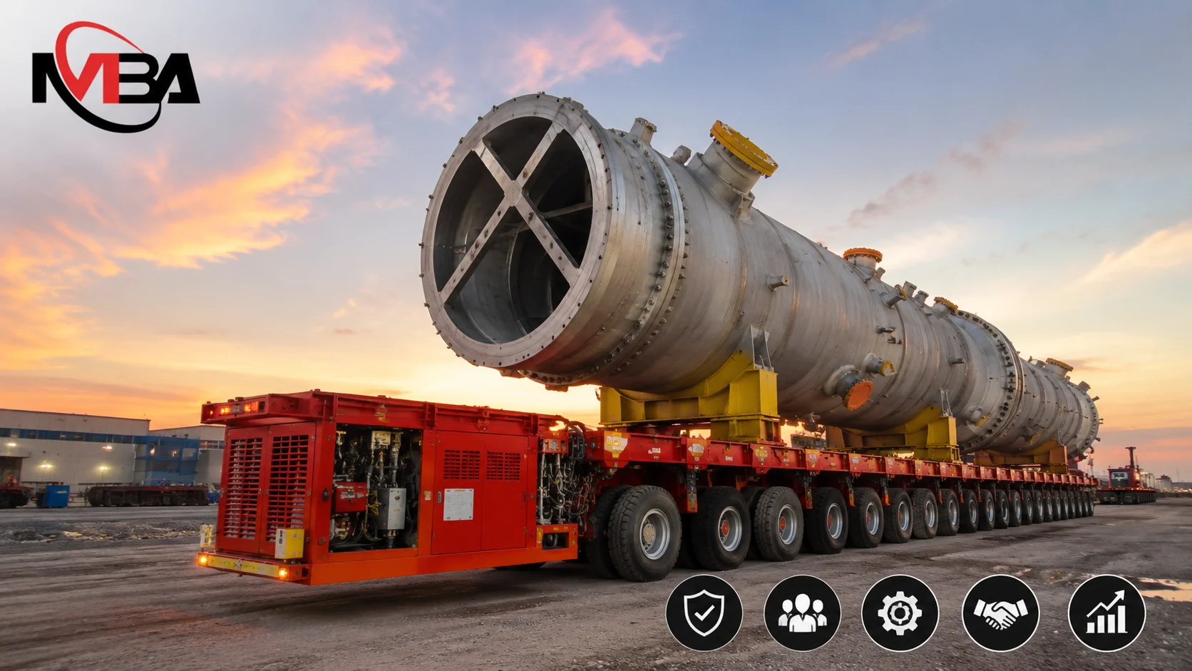 Module transporter industri yang digunakan untuk mengangkut peralatan dan struktur berukuran besar pada proyek migas, energi, dan konstruksi berat.