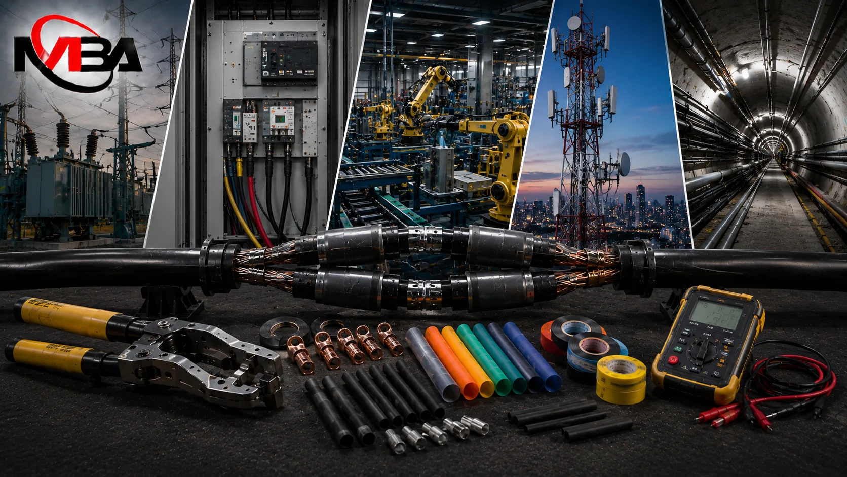 Peralatan cable splicer dan sambungan kabel presisi yang digunakan pada proyek kelistrikan, industri, telekomunikasi, dan infrastruktur untuk menjaga keandalan jaringan.