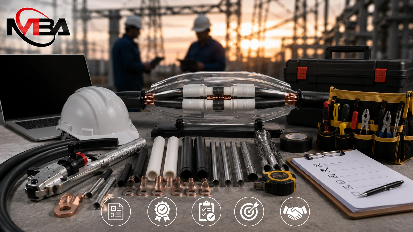 Peralatan cable splicer, alat kerja kelistrikan, dan perlengkapan pendukung pengadaan untuk menunjang proyek instalasi serta pemeliharaan jaringan listrik PLN.