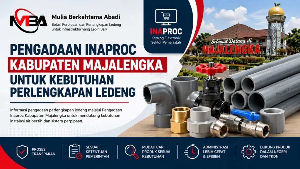Ilustrasi gambar Pengadaan Inaproc Kabupaten Majalengka untuk kebutuhan perlengkapan ledeng melalui katalog elektronik pemerintah