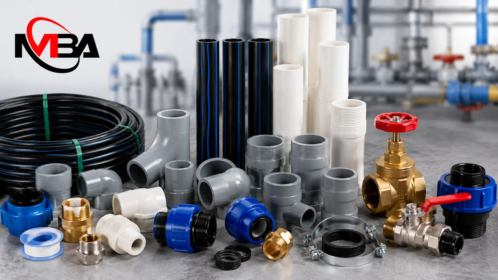 Produk perlengkapan ledeng seperti pipa, fitting, dan valve untuk kebutuhan pengadaan pemerintah melalui Inaproc.
