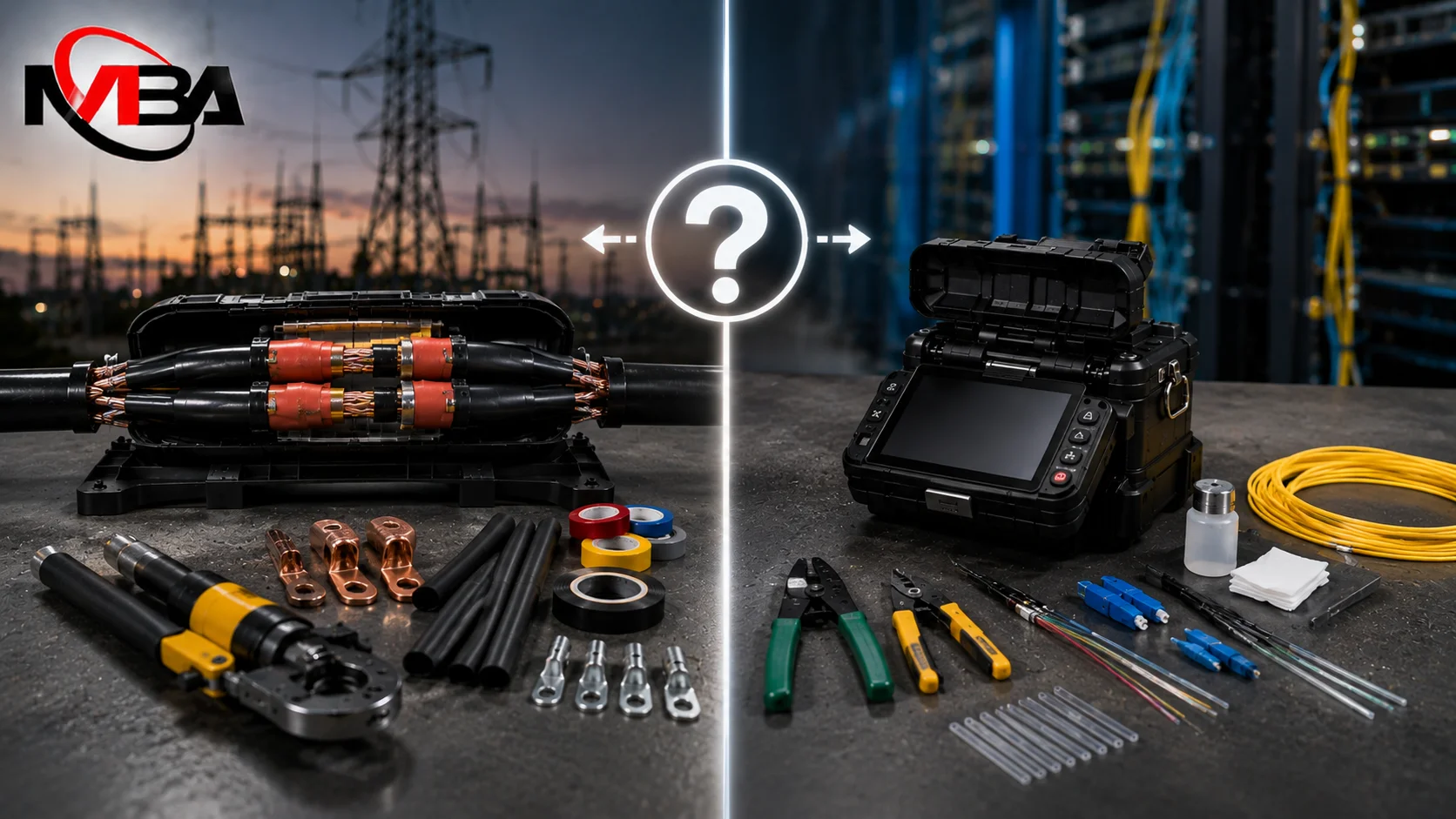 Perbandingan peralatan cable splicer dan fusion splicer untuk membantu menentukan solusi penyambungan kabel listrik atau fiber optik sesuai kebutuhan proyek.