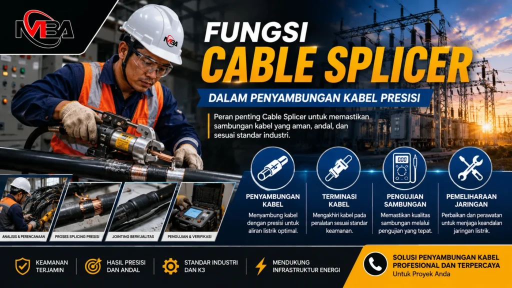 Fungsi Cable Splicer dalam penyambungan kabel presisi untuk menjaga kualitas dan keandalan jaringan listrik