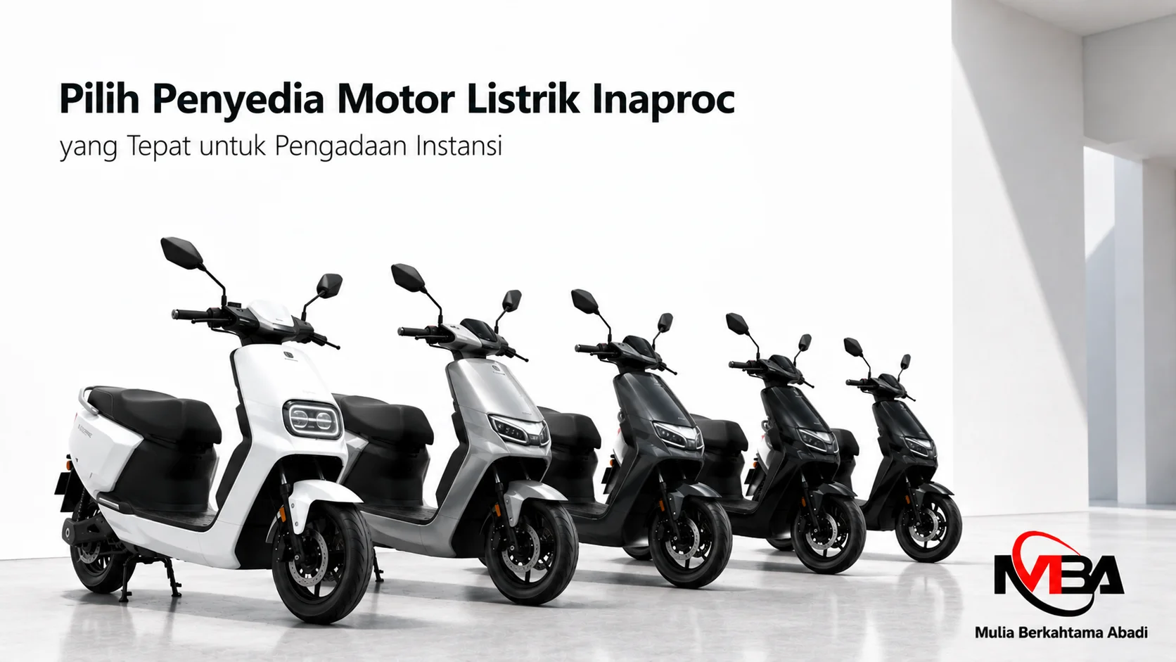 Deretan motor listrik modern untuk kebutuhan pengadaan kendaraan operasional instansi pemerintah melalui INAPROC.