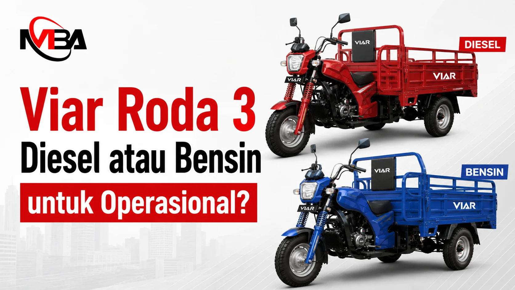 Viar Roda 3 diesel dan bensin untuk operasional dalam portofolio proyek INAPROC mesin