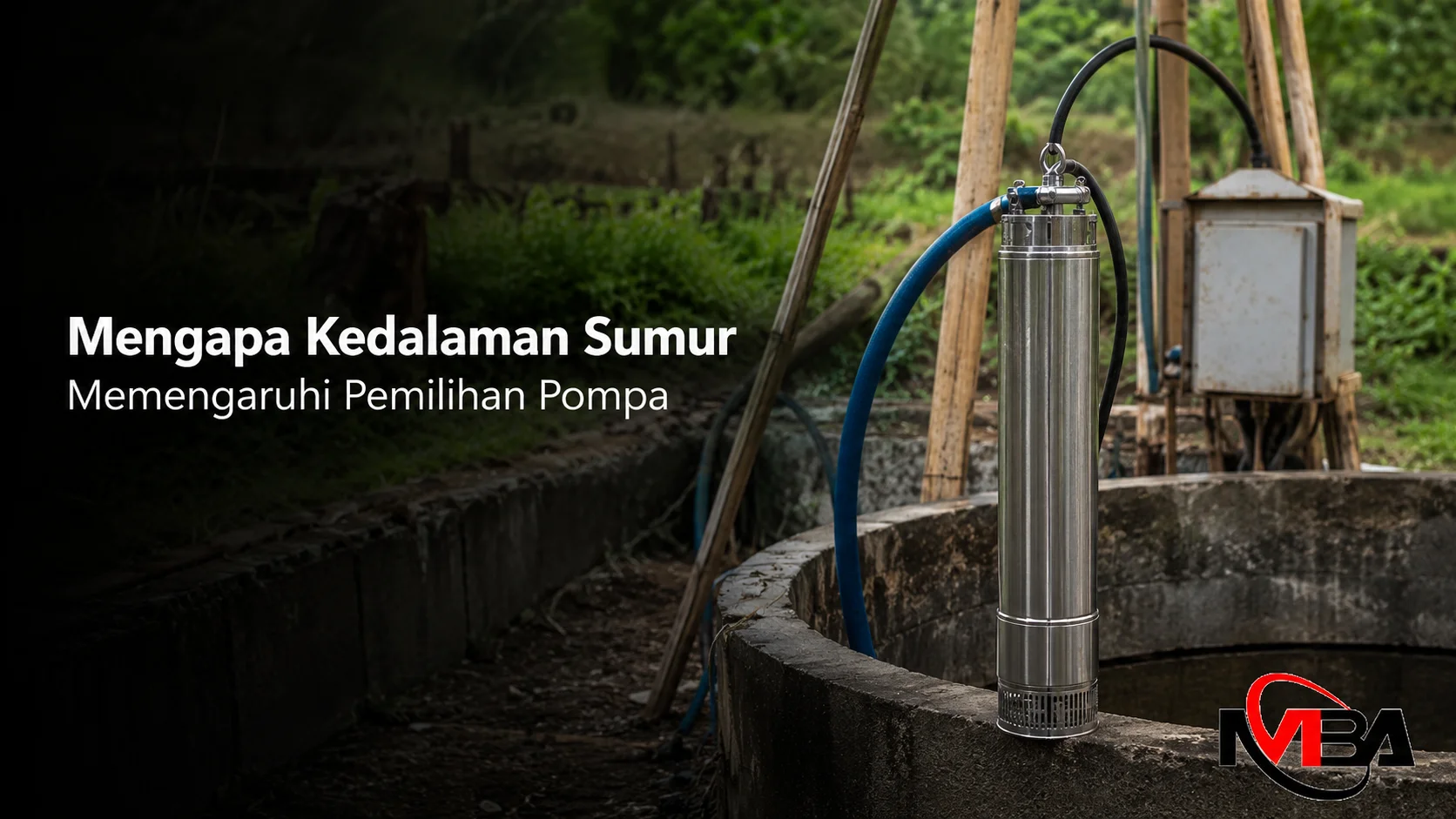 Pompa submersible untuk sumur dengan kedalaman tertentu