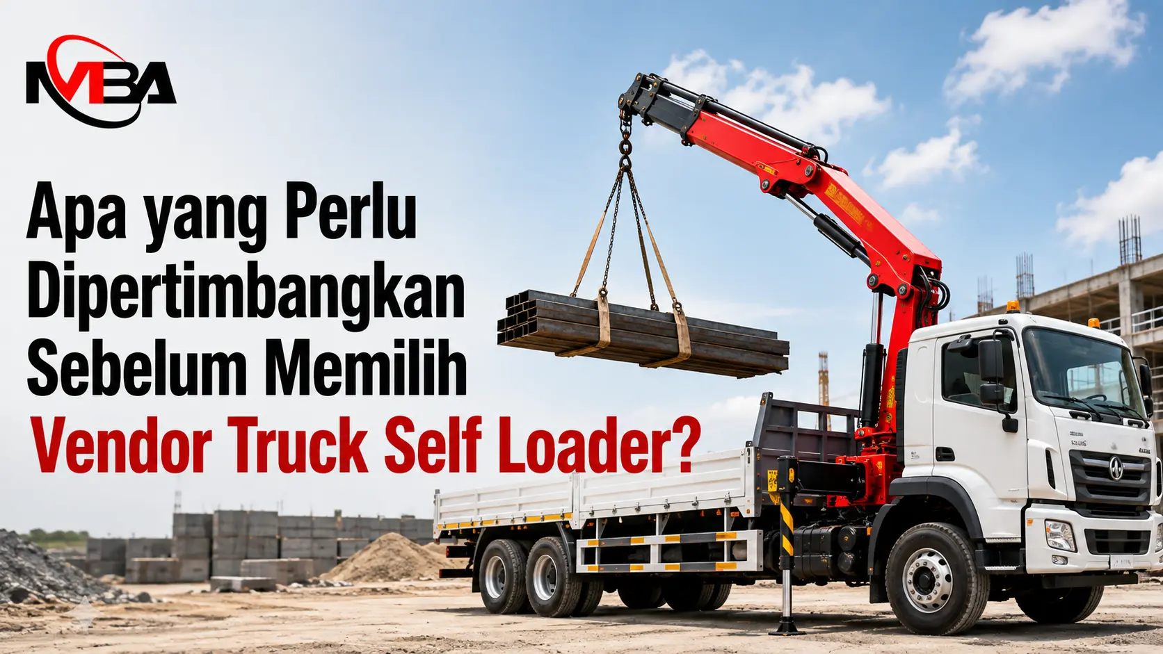 Vendor Pengadaan E-Katalog truck self loader untuk kebutuhan pengangkatan dan pengangkutan material di proyek konstruksi.