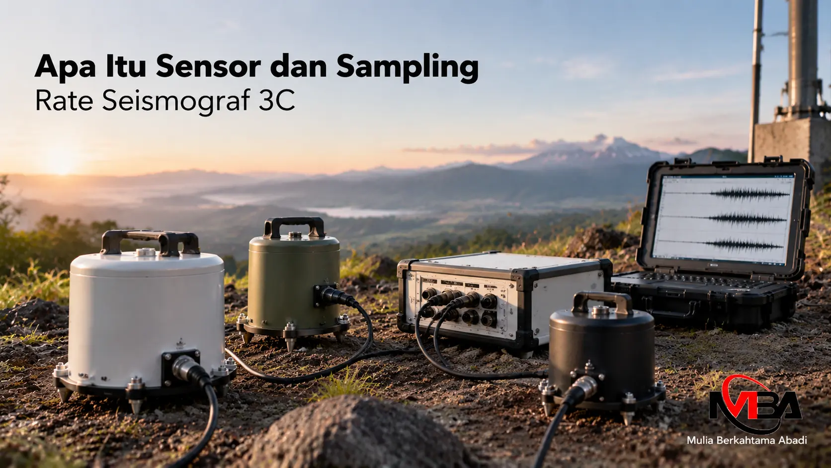 Sensor dan sampling rate seismograf 3C Atom untuk memahami sistem akuisisi data geofisika secara akurat